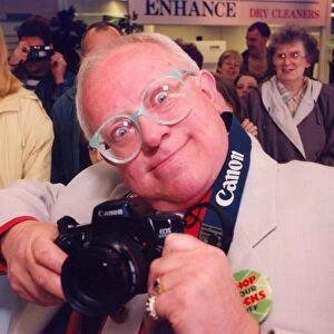 Actor Ken Morley taking his own pictures on a visit to Newcastle