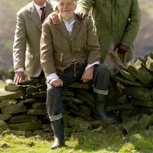 Actor Peter Sallis who plays Norman Clegg (left) in the BBC situation comedy series Last