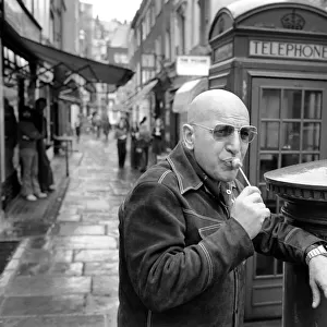 Actor: Telly Savalas (Kojak the Brooklyn cop on T. V. ) is in London for a few days to film