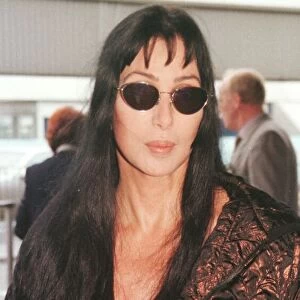 Actress / singer Cher leaves Heathrow Airport for Los Angeles after her recent