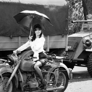 Actress Vicki Michelle seen here on the set of Allo Allo. P005328