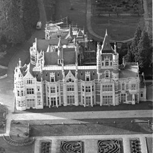An aerial view of the mansion belonging to former Beatles member George Harrison