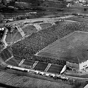 Aerial view of Murrayfield Stadium March 1950 home to Scottish rugby