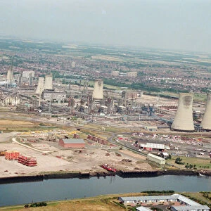 Aerial view of Teesside. Cleveland, across to Billingham. 28th July 1995