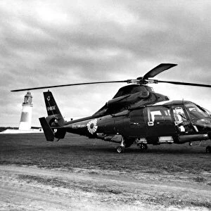 An Aerospatiale Dauphin II (Eurocopter Dauphin) helicopter pictured near the Souter