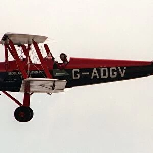 Aircraft deHavilland DH82 Tiger Moth August 1993, flying at the Wroughton Airshow