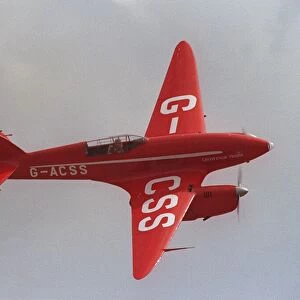 Aircraft deHavilland DH88 Comet Racer August 1993, flying at the Wroughton Airshow