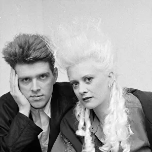 Alannah Currie and Tom Bailey who form pop duo The Thompson Twins. September 1986