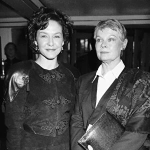 Amanda Burton and Dame Judi Dench at the Plays on the Stage lunch December 1989