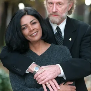 Andrew Loog Oldham former Rolling Stones Manager with wife Esther Farfan November 1998