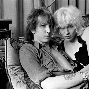 Angie Bowie, former wife of singer David Bowie, pictured here with her boyfriend