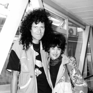 Anita Dobson actress and Brian May guitarist