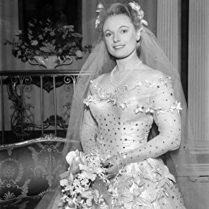 Anna Neagle as a bride in "Maytime in Mayfair"February 1949. O16758