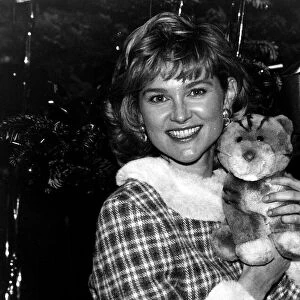 Anthea Turner TV Presenter with a Cuddly Toy