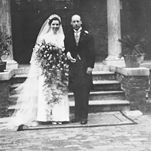 Athlete Eric Liddell and Florence Mackenzie on their wedding day in Tianjin, China
