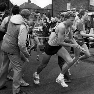 Athlete Steve Cram Steve Cram in the Elswick Road Race 24 March 1989