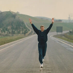 Athlete Steve Cram Steve Cram opens the new Prudhoe Link Road 12 March 1993
