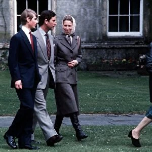 Badminton Horse Trials Prince Edward, Prince Charlesand Princess Anne April 1980