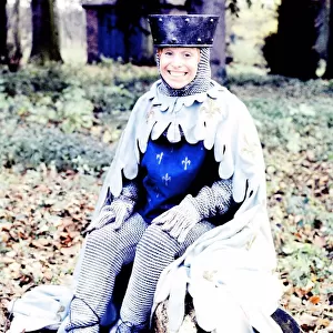 Barbara Windsor during filming of an episode of "Carry on Laughing"