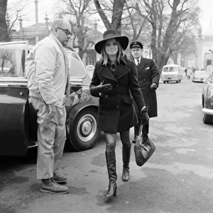 Barbra Streisand on the set of "On a Clear Day You Can See Forever"in Brighton