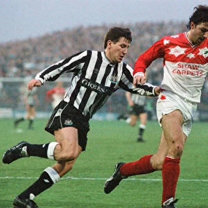 Barnsley 1 v. Newcastle United 1. 18th November 1989