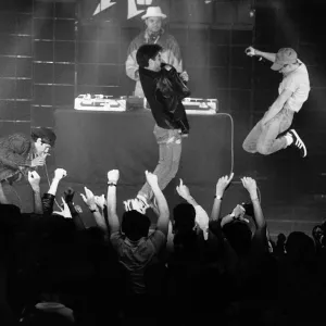 Beastie Boys American pop group rap on stage 1987 at Montreux rock festival