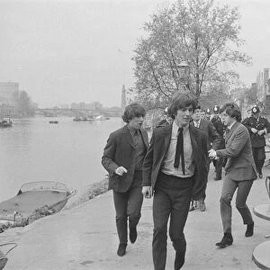 The Beatles on set of new film Help! 24th April 1965. This scene was shot at