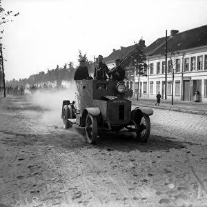 Belgian Armoured car during World War One. 1914
