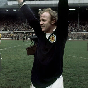 Billy Bremner of Scotland celebrates a two nil victory over England at Hampden Park