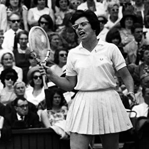 Billy Jean King seen here playing against Maria Bueno during the 1965 Wimbledon Tennis
