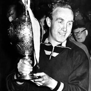 Billy Wright Wolves captain with the Football League Championship trophy April 1959