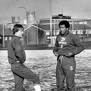 Birmingham City footballer Howard Gayle in training. 9th February 1983