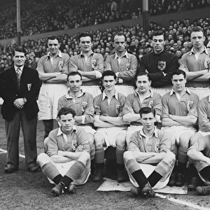 Blackpool FC 1951 F. A. Cup finalists pose for a team picture