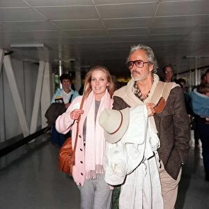 Bo Derek actress and husband film director John Derek at London airport. November 1986