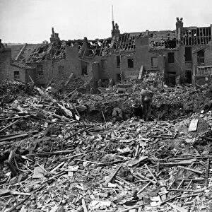 Bomb damage on Almorah Road, Bedminster, Bristol. 11th June 1941