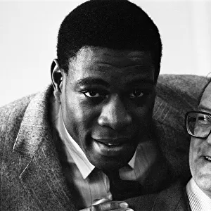 Boxer Frank Bruno and TV presenter Harry Carpenter Known for his double act with British