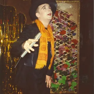 Boy George appears at the Powerhouse nightclub in Newcastle 8 June 1991