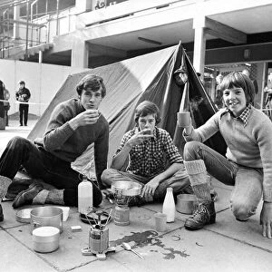 The Boys Brigade dosing a display of tent erection at Gateshead