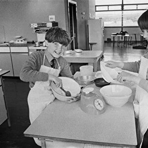 Boys cookery club at Huncliffe School, Saltburn. 1972