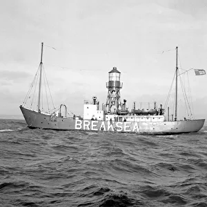The Breaksea Lightship in the Bristol Channel. 22nd December 1954