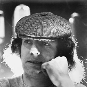 Brian Johnson lead singer of the rock group AC / DC. (March 1983)