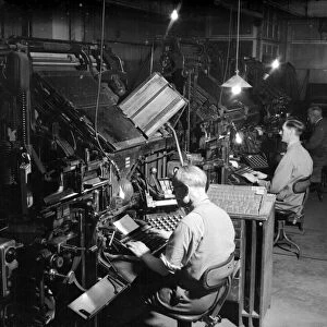 Bristol Evening Post - linotype machines in the 1950s