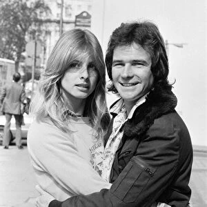 Britiains World Motorcycle racing Champion Barry Sheene pictured with girlfriend