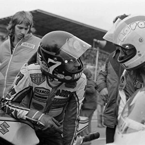 Britiains World Motorcycle racing Champion Barry Sheene at Brands Hatch competing in