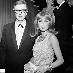 British Film Academy Awards. Michael Caine and Elizabeth Ercy. 24th March 1966