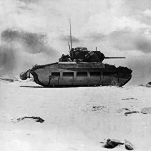 British tanks in the Western Desert. Pictured, these tanks (25 tons, 19 ft