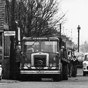 Busy scenes in Occupation Road, central Cambridge, 1978