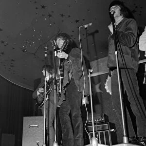 The Byrds performing on stage at The Imperial Ballroom, Nelson, Lancs
