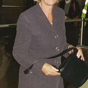 Camilla Parker Bowles arrives at Heathrow Airport from New York carrying black
