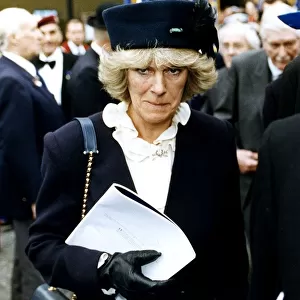 Camilla Parker Bowles seen here leaving Westminster Abbey following a service of